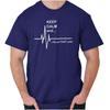 Keep Calm Funny Doctor Nurse Heartbeat Medic TShirt 100 Cotton ONeck Summer Short Sleeve Casual Unisex Tshirt Size S3XL