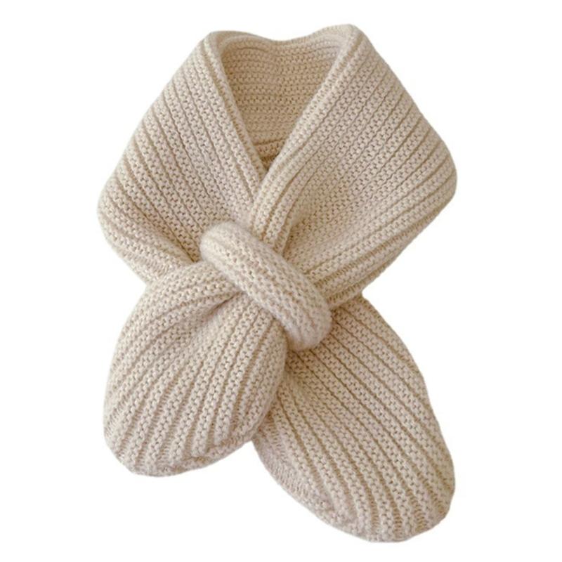 Stylish Children Wool Scarf Soft & Comfortable Kids Scarf Solid Color Scarf Knitted Scarf Perfect for Autumn & Winter