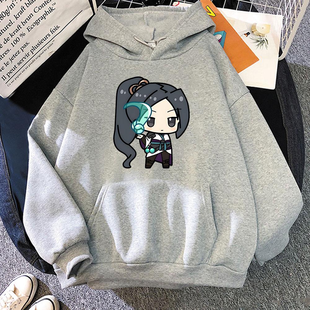 Valorant Acrylic Hoodie Cartoon Print Harajuku Kawaii Sweatshirt Anime Print Fleece Clothing Women/men Retro Cute Fashion Hoody