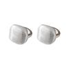 Simple Geometric Square Brushed Ear Buckle Ins Cold Style Earrings New Earrings Autumn and Winter Style