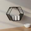 Sechseckiges Wandregal Geometrisch Gefertigtes Metall Hängend Einfach für Home Storage für Schlafzimmer,