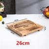 Heat Insulation Wooden Mat Iron Plate Bottom Board Bowl BBQ Square Wood Pad Stone Casserole Pot Pad Placemat for Dining Table