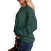 Ladies' Fashion Color Thread Long Sleeve Loose Round Neck Pullover Top