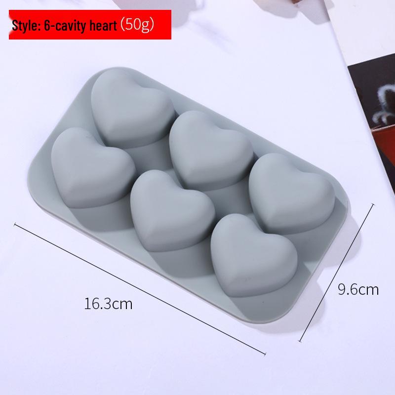 

Силиконовая форма в форме сердца для десертов и кубиков льда ко Дню святого Валентина 6 hearts розовый