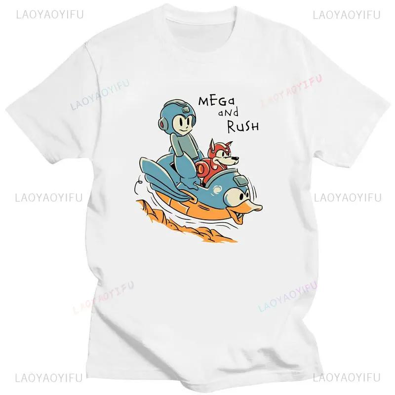 Mega Man Video Game Men Printed T Shirt Official Megaman X Player Select Cotton Tshirt Fashion Short-sleev New Men'S Gift Tees