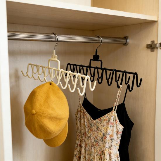 Hook Hanger 18 Multi-Hook Over Door Organizer Strong Load-Bearing Space-Saving Clothes Bags Towels Storage Rack