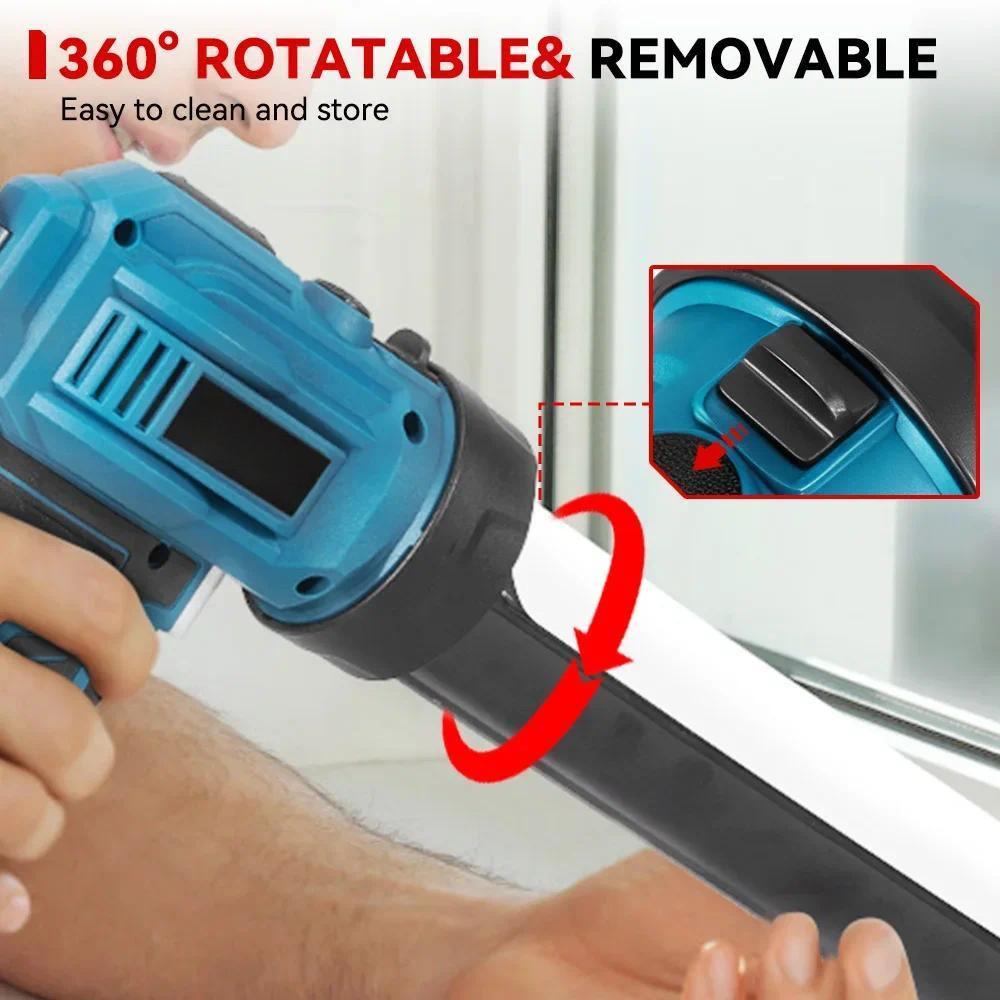 Pistola per sigillante elettrica portatile senza fili 4 velocità regolabili Pistola per colla per vetro Professionale Cemento Adesivo Sigillante Strumento