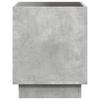 Nightstand with Infinity LED Effect Concrete Grey 40 x 40 x 50 cm