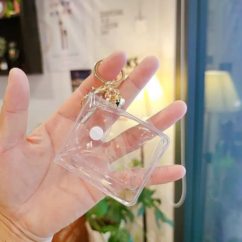 Transparent Pvc Square Mini Coin Purses Case Clear Small Key Wallets Pouch Women Kids Girls Lipstick Earphone Coin Storage Bags