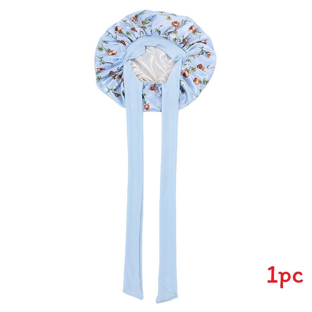 Satin Hair Hat With Digital Floral Design For Comfort And Style