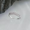 European-American Zircon Open Ring: Elegant, High-End Fashion Jewelry for Women