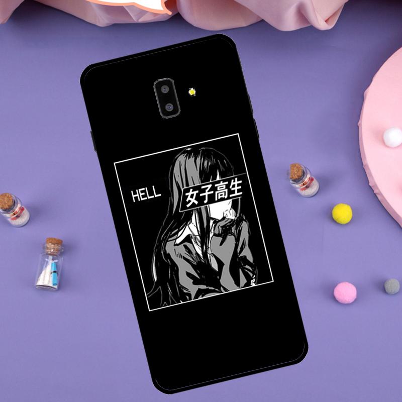Sad Japanese Anime Aesthetic Cover For Samsung Galaxy J4 J6 2018 A7 A9 A6 A8 Plus J8 J3 J5 J7 2017 J1 A5 A3 2016 Case