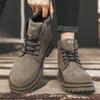 Pánské podzimní vysoké pracovní boty britského stylu Pánské kožené nepromokavé pracovní boty v pouštním stylu