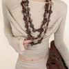 Vintage Bohemian Ethnic Style Multi-layer Beaded Coconut Shell Necklace Female Design Sense High Temperament Collarbone Chain