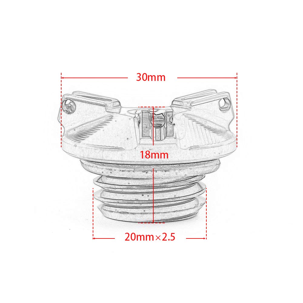 BXMOTO 20 * 2.5 CNC Motorcycle Screw Cap For Yamaha MT03 MT09