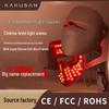 Photon Skin Rejuvenation LED Face Mask with Neck - Red & Green Light Therapy for Home Use To Brighten Skin Tone