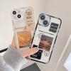 European and American ins style stamp Apple 16Pro mobile phone case 14Plus transparent anti-drop protective case iPhone17 soft case