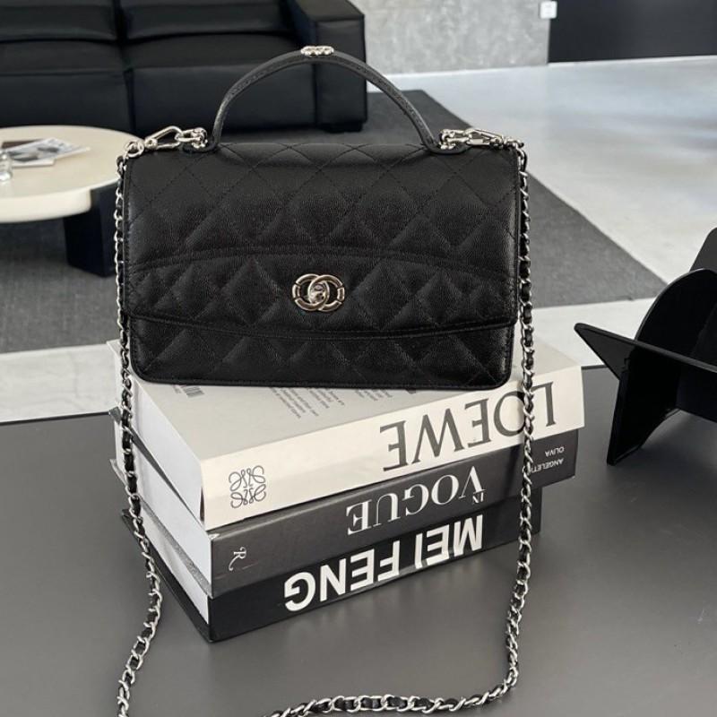 Xiaoxiangfeng Grid Chain Bag New Women's Fragrant Grandmother Handbag Fashionable Versatile Shoulder Crossbody