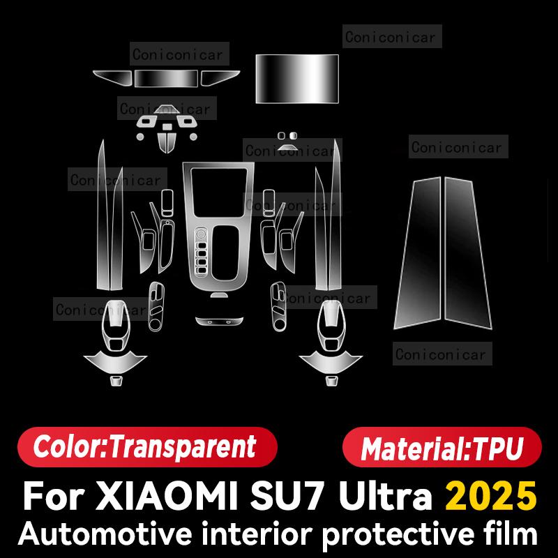 Für XIAOMI SU7 Ultra 2025 Auto Innenraum Mittelkonsole Instrumentenbrett Schutzabdeckung Folie Kratzfest Zubehör