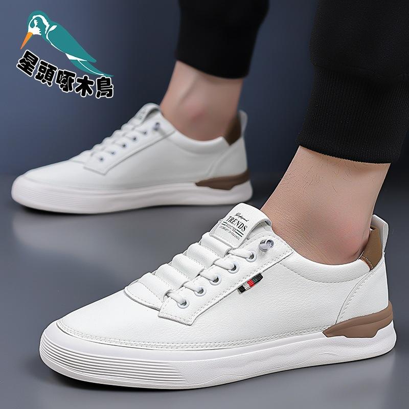 Spring and summer four seasons men's casual business leather shoes soft sole soft surface comfortable breathable anti-shoes