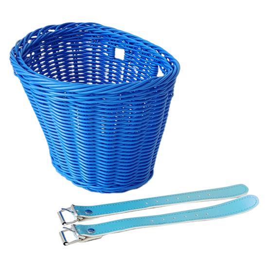 Sykkelkurv Stor kapasitet Sterk bærende Universal Enkel installasjon Håndvevd imitert rotting sykkelstyrekurv