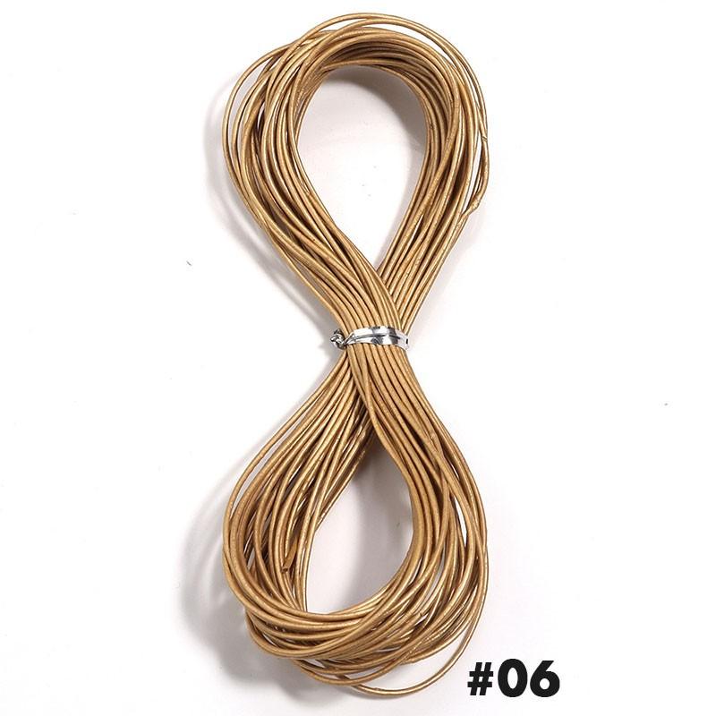 10 Yards 1,5 mm Rundes Rindsleder-Schnur Schmuck Handgemachtes Armband Material Für Schmuckherstellung Zubehör Bastelschnüre
