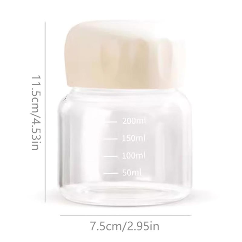 300ml Hoge Borosilicaatglas Waterbeker Transparant Met Schaal Mini Dikke Beker Draagbare Sapmok Drinkcontainer Reizen Thuis Cadeau