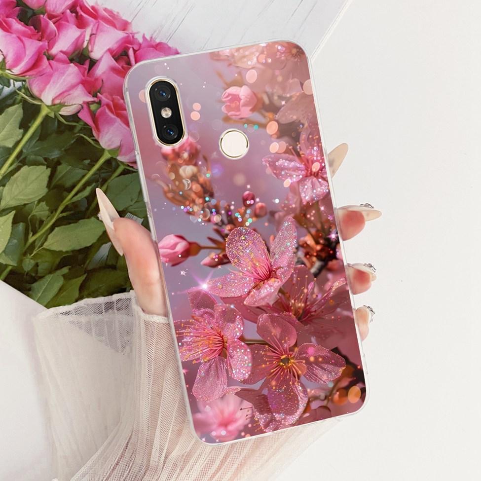 Transparent For Xiaomi Mi 8 Case Cover Luxury Fashion Butterfly Funny Cute Painted Casing M1803E1A