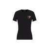 Ss22 Solid Color Logo Embroidered Crew Neck Short Sleeve T-Shirt Women Tops Black 3L2T6C-2JQAZ-0999