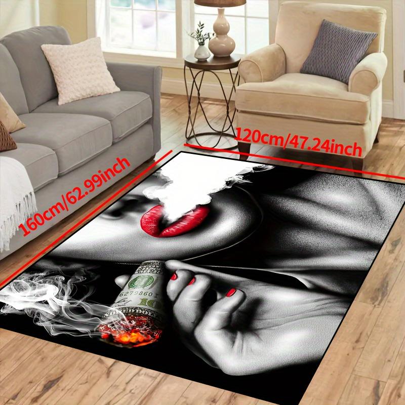 Beauty Smokes Non-Slip Area Mat Unique Lip Art Design Floor Mat Entryway Accessory Carpet Home Welcome Mat Live Room Carpet