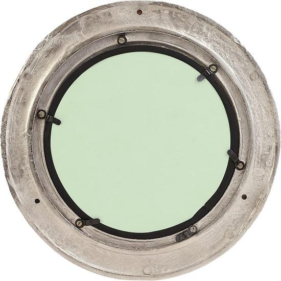 Silver Aluminum Nickel Coated Ship's Porthole Window Maritime Wall Hanging