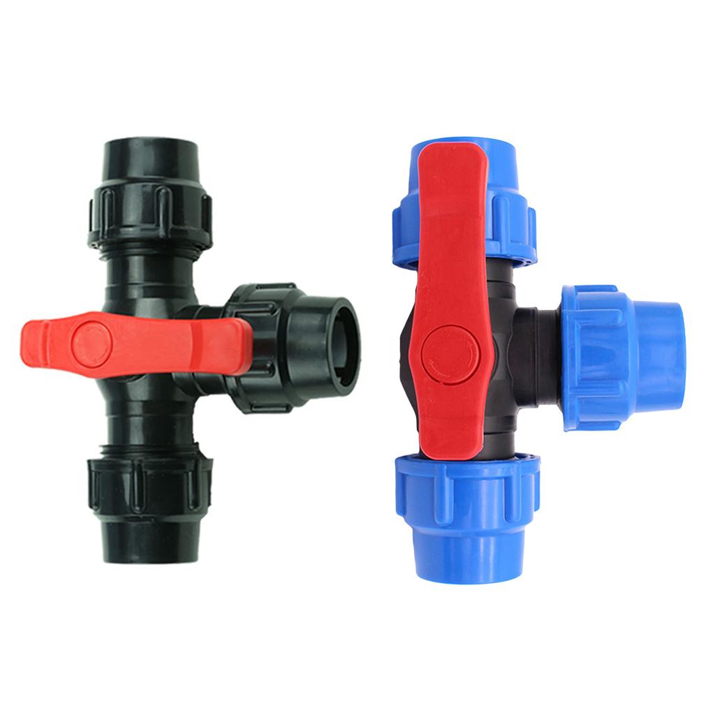 3-Way Diverter for Valve for T Shape Adapter Ball for Valve Shut Off Ball for Valve Hose Fitting Tee Connector Easy Inst