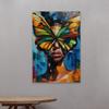 Butterfly Woman Canvas Print Colorful Wall Art Poster Abstract Modern Wall Decoration Living Room Wall Art Decoration