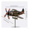 Airplane Wind Sculpture Patriotic with Propeller Distressed