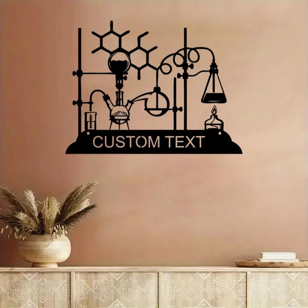 Metallschild Chemiegeschenk Personalisiertes Labor Dekor Wissenschaftliche Wandkunst Heim Büro
