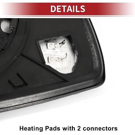 ACROPIX Car Rearview Left Driver Side Mirror Glass for Hyundai SANTA FE 2010-2012 with Backing Plate 876113J110 - Pack of 1