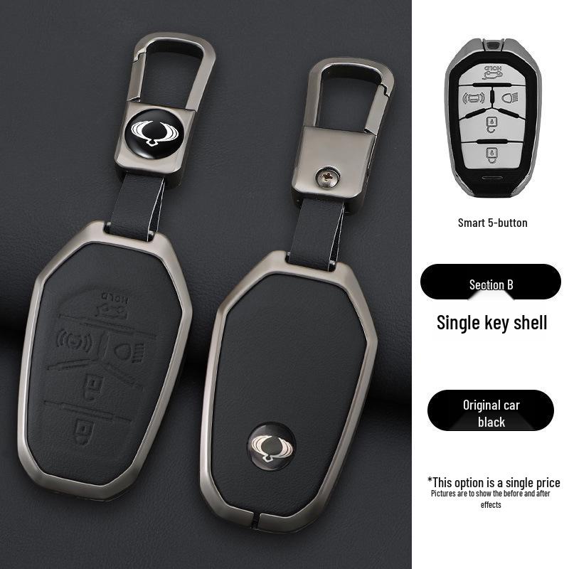 Premium Metal Shell Protective Key Case for Ssangyong Korando, Tivoli, Rexton 5-Button Remote