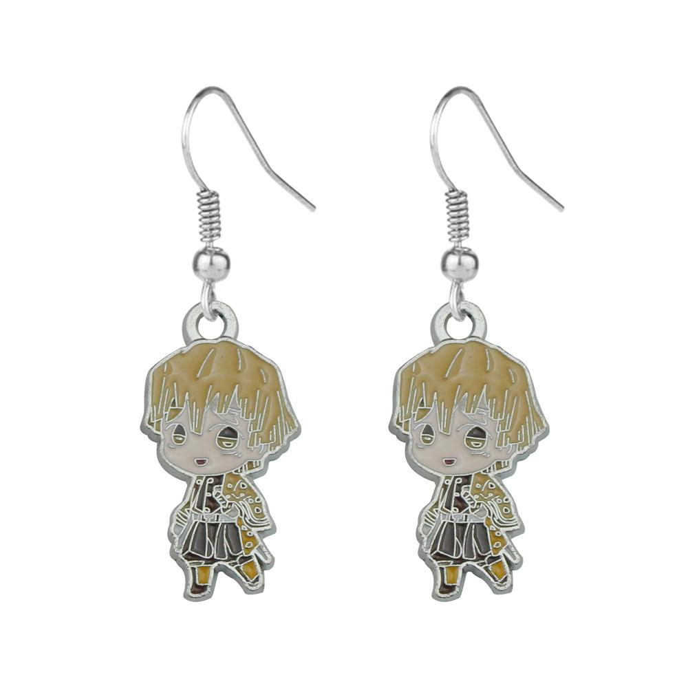 Náušnice Demon Slayer Cosplay Prop Kimetsu No Yaiba Tanjirou Kamado 1 Pár Postavy Trendy Šperky