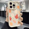 Coque de téléphone Motif Feuilles d'Automne Colorées pour iPhone 16 15 14 13 12 11 Pro Max Plus Anti-Rayures, Gel Flexible Protectrice