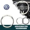 Car Steering Wheel Cover Carbon Brazed PU Leather Steering Wheel Emblem for VW Golf Amarok T5 Phaeton ID3 Tiguan T-Cross GTI Tc7