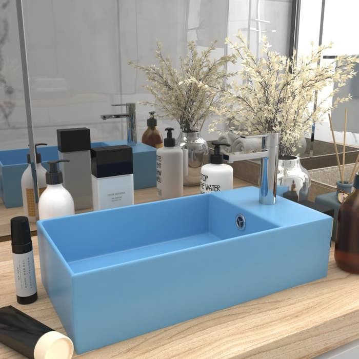 VidaXL Lavabo de Salle de Bain avec Trop-plein Vasque à Poser de Toilette Lave-mains de Cuisine Salle Cosmétique Maison 146989