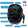 CE Construction Safety Helmet With Built In Goggles Earmuffs Reflective Stickers Hard Hat With Visor Adjustable Vented ABS Hardh