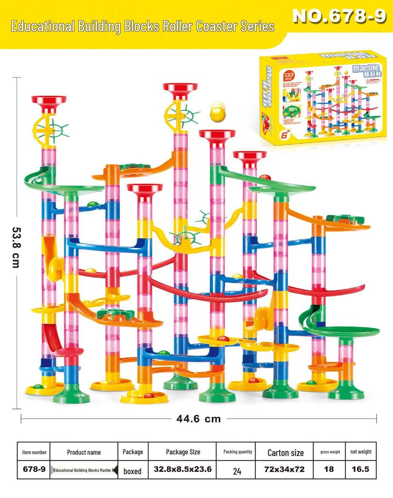 Early Education 3D Maze Track DIY Building Blocks Set, 105 Pieces