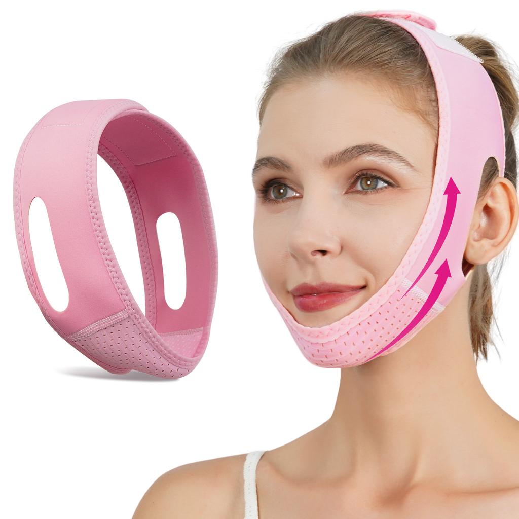 1 Pc Reusable V Line Face Mask Double Chin Reducer Facial Firming Strap V Shaped Lifting Face Mask for Slimming