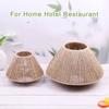 Vintage Hanging Lamp Cover Hanging Wicker Geometric Shade Light Cover  Bedroom
