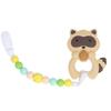 Baby Cartoon Teething Toy Food Grade Silicone Infant Chew Toy   Shape and Chain Design