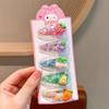 Kuromi Sanrio Girl's Flowing Sofa Bangs Hair Clips - Kid-Friendly and Sweet Design