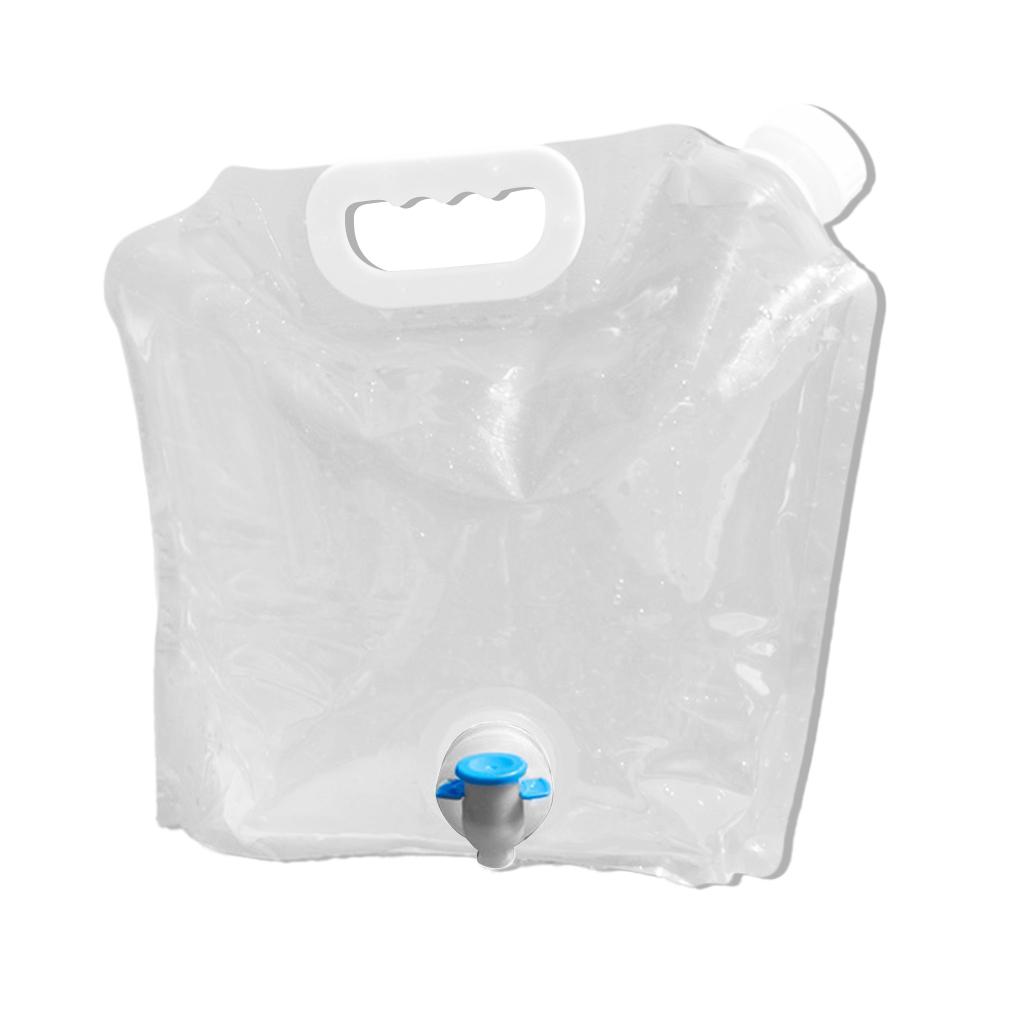Portable Water Bag with Spout Folding Container Outdoor Camping Households Travel Refillable Dispenser Accessories