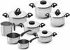 Lacor 85024 - Estudio 24 Stainless Steel Saucepan with Lid. Suitable for Induction Cookers and Dishwasher. Heat-insulated Handles and Knob