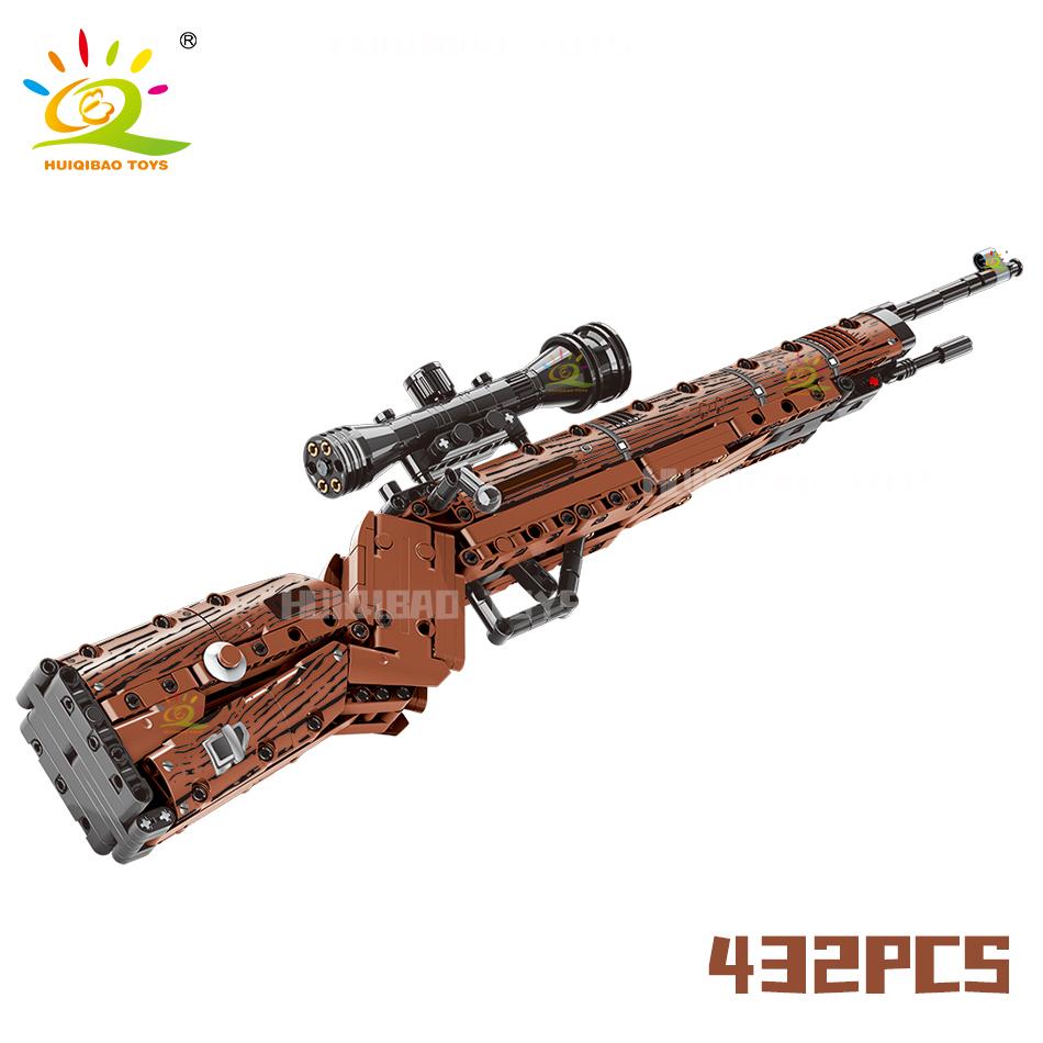Non-Toxic 98K Ak47 Assault Rifle Model Building Blocks Military Army Weapon Pistol Building Block Imitation Gun Brick Toy For Kid